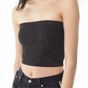 Black shimmery tube top